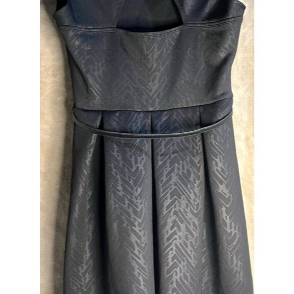 IZ BYER WOMENS VERSATILE BLACK PRINTED SCUBA KNIT SHORT SLEEVE DRESS BELT SIZE L - Picture 10 of 14